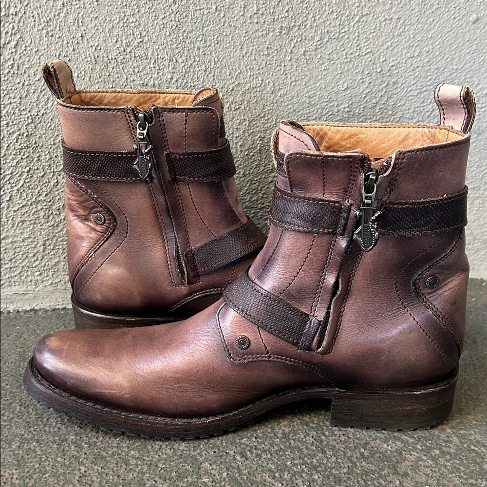 Cuadra Urban Boots Brown Sz 9 Moto Style Western - Picture 5 of 10